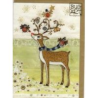 Carte de voeux de Noël et Fin d'Année Bug Art - Rudolph's Adornment - 12x17 cm